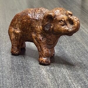 Elephant Figurine Miniature Statue Animal Decor Collectible Brown‎